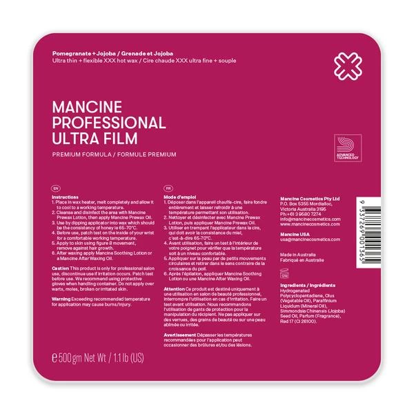 Mancine Ultrafilm Pomegranate & Jojoba Hot Wax 500 Gm